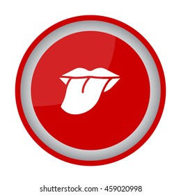 Web icon. Tongue