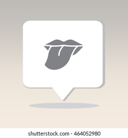 Web icon. Tongue