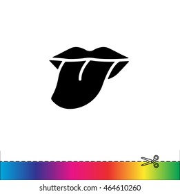 Web icon. Tongue