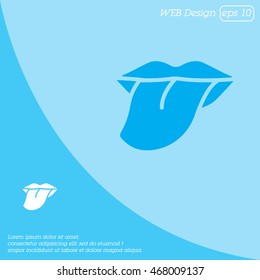 Web icon. Tongue