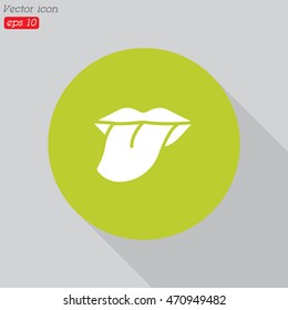 Web icon. Tongue