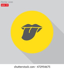 Web icon. Tongue