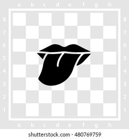 Web icon. Tongue