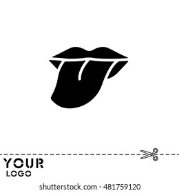 Web icon. Tongue