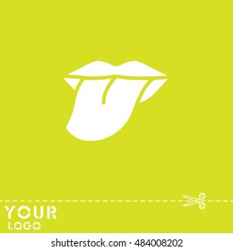 Web icon. Tongue