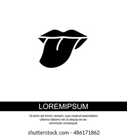 Web icon. Tongue
