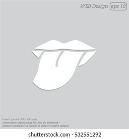 Web icon. Tongue