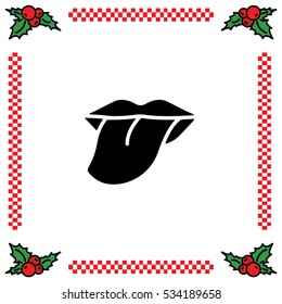 Web icon. Tongue