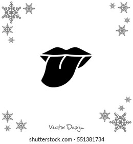 Web icon. Tongue