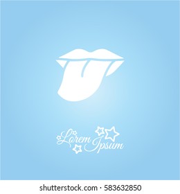 Web icon. Tongue