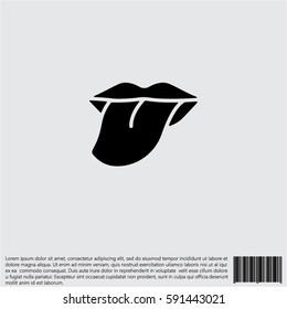 Web icon. Tongue