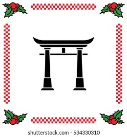 Web icon. Torii, Japan gate