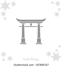 Web icon. Torii, Japan gate