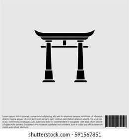 Web icon. Torii, Japan gate