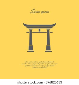 Web icon. Torii, Japan gate