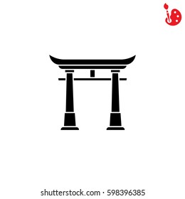 Web icon. Torii, Japan gate