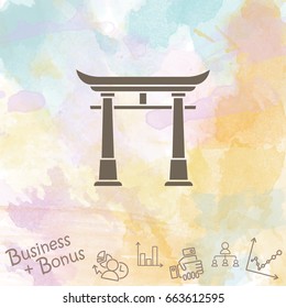 Web icon. Torii, Japan gate