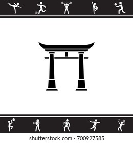 Web icon. Torii, Japan gate