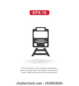 web icon train sign isolated on white background. Simple vector illustration.