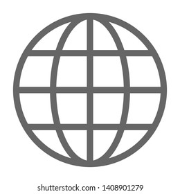 Web Icon in trendy flat style grey and white. Website pictogram. Internet symbol for your web site design, logo, app. Vector illustration