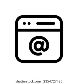 Web icon in trendy flat style isolated on white background. Web silhouette symbol for your website design, logo, app, UI. Vector illustration, EPS10.