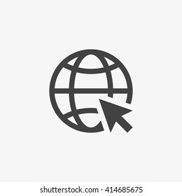 Web Icon in trendy flat style isolated on grey background. Website pictogram. Internet symbol for your web site design, logo, app, UI. Vector illustration, EPS10.