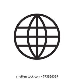Web icon in trendy flat style. Web icon page symbol for your web site design. Web icon and logo, app, UI.