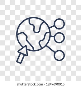 Web icon. Trendy linear Web logo concept on transparent background from Programming collection