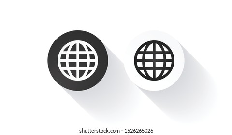 Web icon vector design. Black and white flat icon with dynamic concept. Scalable vector design.
