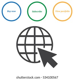 Web Icon Vector flat design style
