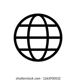 web icon vector, globe symbol, editable eps10