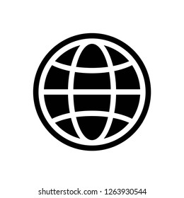 web icon vector, globe symbol, editable eps10