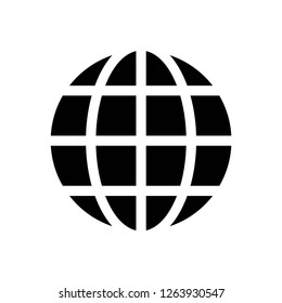 web icon vector, globe symbol, editable eps10
