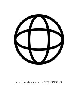 web icon vector, globe symbol, editable eps10