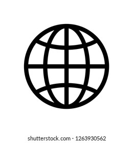 web icon vector, globe symbol, editable eps10