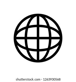web icon vector, globe symbol, editable eps10