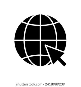 Web icon vector. go to web icon. web click icon