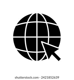 Web icon vector. go to web icon. web click icon