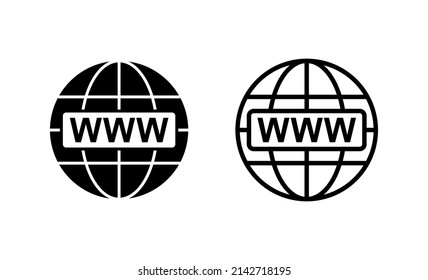 Web icon vector. go to web sign and symbol. web click icon. Global search icon