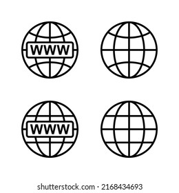 Vector de icono Web. ir al símbolo y signo web. icono de clic en el sitio Web. Icono de búsqueda global
