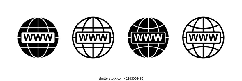 Web icon vector. go to web sign and symbol. web click icon. Global search icon