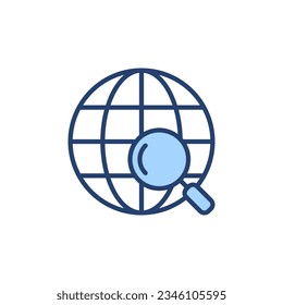 Web icon vector. go to web sign and symbol. web click icon. Global search icon