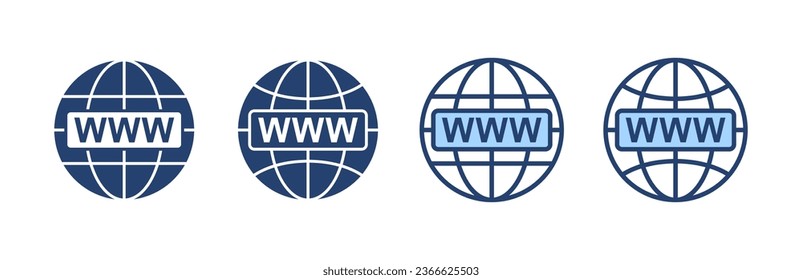 Web icon vector. go to web sign and symbol. web click icon. Global search icon