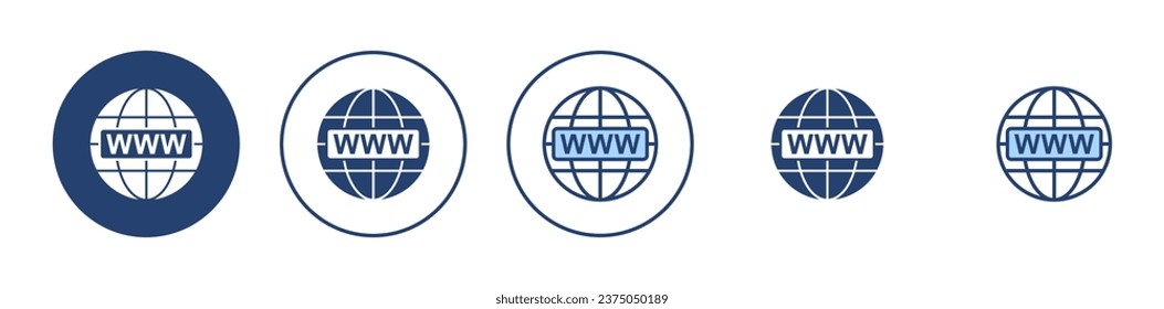 Web icon vector. go to web sign and symbol. web click icon. Global search icon