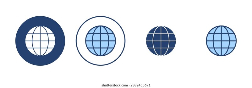 Web icon vector. go to web sign and symbol. web click icon. Global search icon