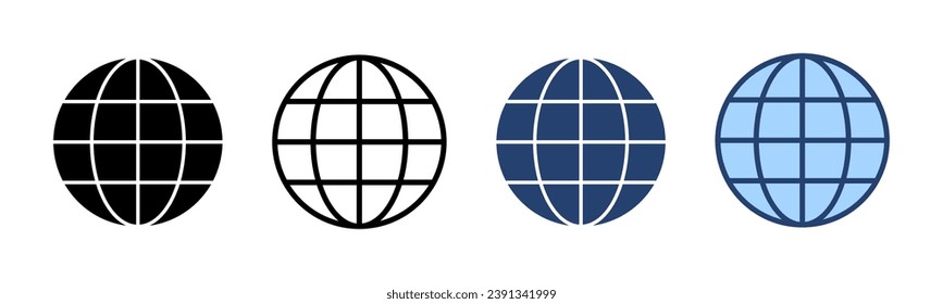 Web icon vector. go to web sign and symbol. web click icon. Global search icon