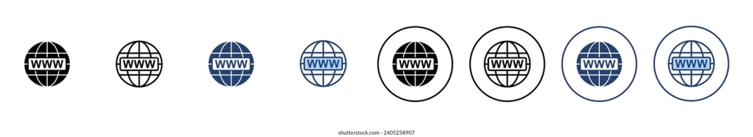 Web icon vector. go to web sign and symbol. web click icon. Global search icon