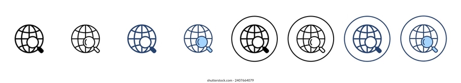Web icon vector. go to web sign and symbol. web click icon. Global search icon