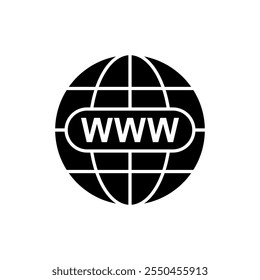 Icono de Web Vector. Ir a signo de Web y símbolo. Web Hacer clic icono. Icono de búsqueda global