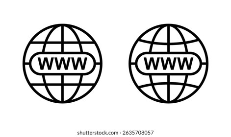 Icono de Web Vector. Ir a signo de Web y símbolo. Web Hacer clic icono. Icono de búsqueda global
